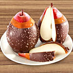 Chocolate Covered Caramel Dipped Pears Duo