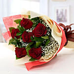 الورد الأحمر وكيك البلاك فورست- نصف كيلو