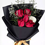 Romantic Red Roses & Patchi Chocolates 500 gms