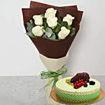 White Roses & Kifaya Cake 12 Portions