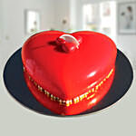 Valentines Red Heart Cake
