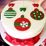Christmas Theme Cake 8 Portions Vanilla