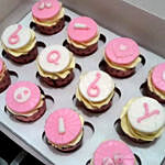 Girl Baby Shower Red Velvet Cupcakes