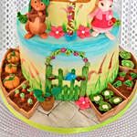 Peter Rabbit Theme Cake 12 Portions Chocolate