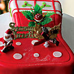Season's Treat Christmas Theme Cake 12 Portions Chocolate