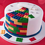 The Lego Blocks Theme Cake 8 Portions Vanilla