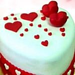 I Love You Red Velvet Fondant Cake Half Kg
