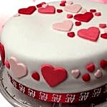 Pretty Love Red Velvet Fondant Cake Half Kg