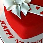 Valentines Bow Red Velvet Fondant Cake 1 Kg