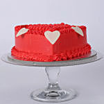 Floral Red Heart Cake 1 Kg