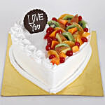 Heart Shaped Vanilla Fruit Cake 1.5 Kg