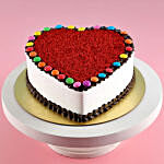 Hearty Red Velvet Gems Cake 1 Kg