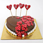Valentine Red Hearts Chocolate Cake 1 Kg