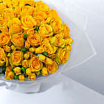 Beautiful Yellow Rose & Spray Rose Bouquet