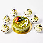 Pistachio Cake and Cup Cakes