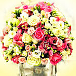 Delightful Mixed Flowers Vase Arrangement