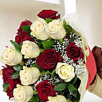 Beauty Of Red N White 20 Roses