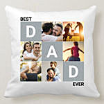 Best Dad White Cushion
