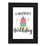 Happy Birthday Black Photo Frame