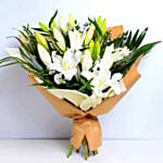 White Beauty Lilies Bouquet