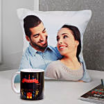 Personalised Cushion & Mug For Couple