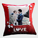 Rose Bouquet And Personalised Cushion Cover