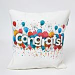 Colourful Congrats Cushion N Mug Combo