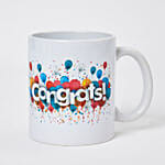 Colourful Congrats Cushion N Mug Combo