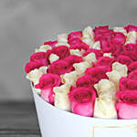 Mix Roses In A Round Box