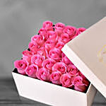 Pink Roses In A Square Box