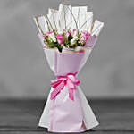 Serene Mixed Roses Beautifully Tied Bouquet