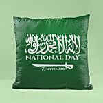 وسادة مصممة بمناسبة اليوم السعودي الوطني