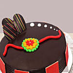 Set Of 2 Rakhi With Chococlate Cake