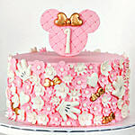 Cute Minnie Mouse First Birthday Cake