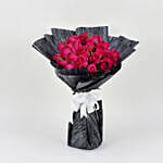 35 Dark Pink Roses Bouquet