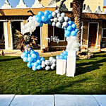 Birthday Tricolour Balloon Ring Decor