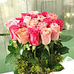 Lovely Roses Glass Vase