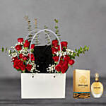 Roberto Cavali Womens Perfume And Red Roses