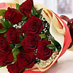 12 Red Roses Wrap in Bouquet