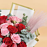 Red and Pink Roses Beauty Bouquet