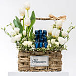 Tulips & Roses Arrangement Basket