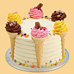 Multicolor Ice Cream Cone Cake Butter Scotch 1 Kg