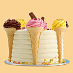 Multicolor Ice Cream Cone Cake Butter Scotch 1 Kg