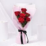 Valentines Bouquet 6 Red Roses