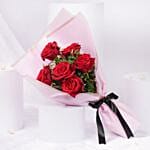 Valentines Bouquet 6 Red Roses