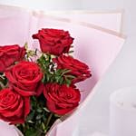 Valentines Bouquet 6 Red Roses