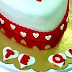 I Love You Red Velvet Fondant Cake 1 Kg
