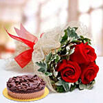 Roses & Chocolate Mousse Cake 12 Portions