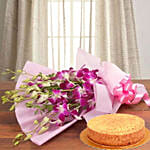 Purple Orchids & Honey Cake 4 Portions
