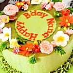 Pretty Flowers Vanilla Cake 8 Portions